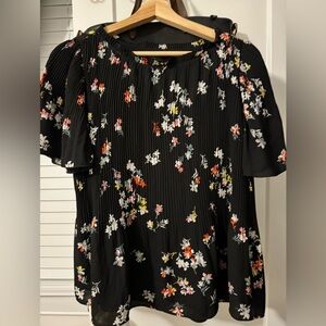 Ann Taylor Floral Blouse Small Petite